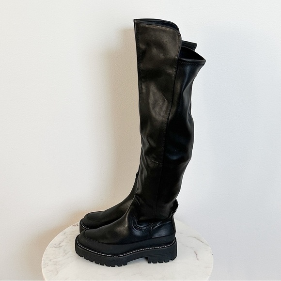 NEW Sam Edelman Lerue Lug Sole Faux Leather High Shaft Boot Size 6 - Picture 9 of 13